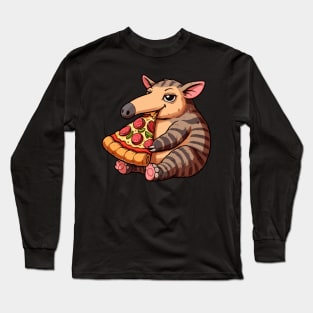 Aardvark Eating Pizza Long Sleeve T-Shirt